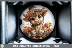 GorgeousFarm Knit Hat Car Coaster design.
