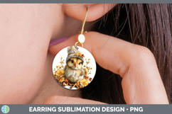 GorgeousFarm Knit Hat Round Earrings design.