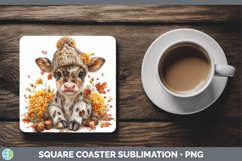 GorgeousFarm Knit Hat Square Coaster design.