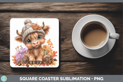 GorgeousFarm Knit Hat Square Coaster design.