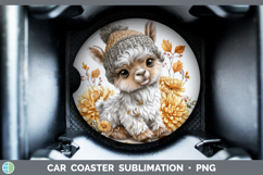 GorgeousFarm Knit Hat Car Coaster design.
