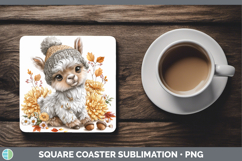 GorgeousFarm Knit Hat Square Coaster design.