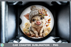 GorgeousFarm Knit Hat Car Coaster design.