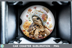 GorgeousFarm Knit Hat Car Coaster design.