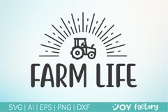 Farm life SVG cut file, farmhouse svg, farm svg, fresh farm Product Image 2