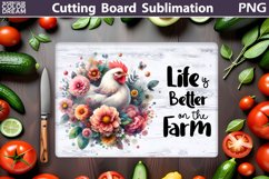 Farmhouse Cutting Board | Farm Chicken Cutting Board Product Image 1