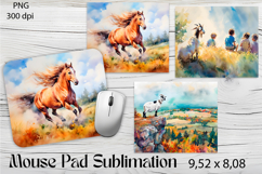 Farm horse Sublimation|animal Mouse Pad Design Product Image 1