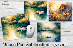 Farm ducks Sublimation|animal Mouse Pad Design Product Image 1