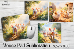 Farm Pig Sublimation|animal Mouse Pad Design Product Image 1
