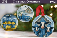 Farm Animals Christmas Ornament | Rustic Christmas Ornament Product Image 11