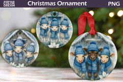 Farm Animals Christmas Ornament | Rustic Christmas Ornament Product Image 1