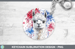 GorgeousFarm Patriotic Splash Keychain design.