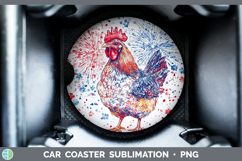 GorgeousFarm Patriotic Splash Car Coaster design.
