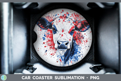 GorgeousFarm Patriotic Splash Car Coaster design.