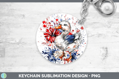 GorgeousFarm Patriotic Splash Keychain design.