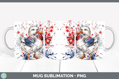GorgeousFarm Patriotic Splash Mug Wrap design.
