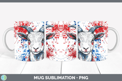 GorgeousFarm Patriotic Splash Mug Wrap design.