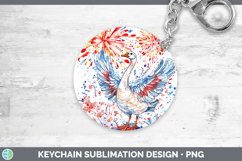 GorgeousFarm Patriotic Splash Keychain design.