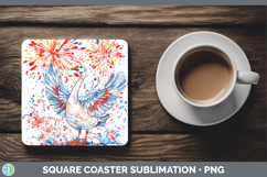 GorgeousFarm Patriotic Splash Square Coaster design.