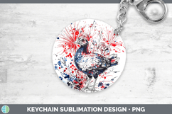 GorgeousFarm Patriotic Splash Keychain design.