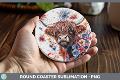 GorgeousFarm Patriotic Splash Round Coaster design.