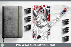 GorgeousFarm Patriotic Splash Pen Wrap design.