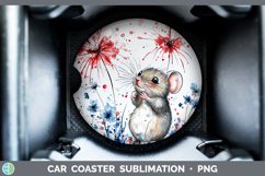 GorgeousFarm Patriotic Splash Car Coaster design.