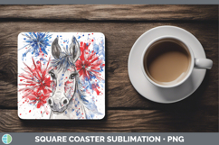GorgeousFarm Patriotic Splash Square Coaster design.