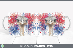 GorgeousFarm Patriotic Splash Mug Wrap design.