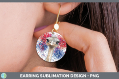 GorgeousFarm Patriotic Splash Round Earrings design.