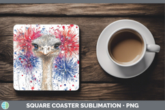 GorgeousFarm Patriotic Splash Square Coaster design.