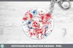 GorgeousFarm Patriotic Splash Keychain design.