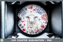 GorgeousFarm Patriotic Splash Car Coaster design.