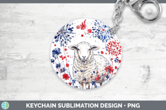 GorgeousFarm Patriotic Splash Keychain design.