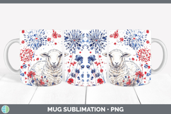 GorgeousFarm Patriotic Splash Mug Wrap design.