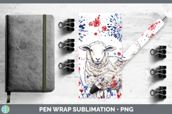 GorgeousFarm Patriotic Splash Pen Wrap design.