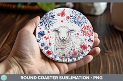 GorgeousFarm Patriotic Splash Round Coaster design.