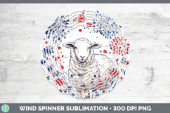 GorgeousFarm Patriotic Splash Wind Spinner design.