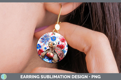 GorgeousFarm Patriotic Splash Round Earrings design.
