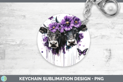 GorgeousFarm Purple Drips Keychain design.