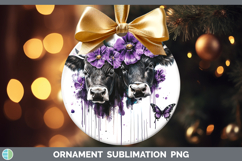 GorgeousFarm Purple Drips Ornament design.