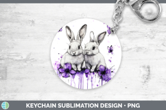 GorgeousFarm Purple Drips Keychain design.
