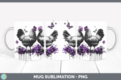 GorgeousFarm Purple Drips Mug Wrap design.