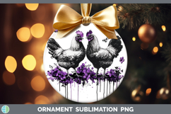 GorgeousFarm Purple Drips Ornament design.