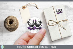 GorgeousFarm Purple Drips Stickers design.