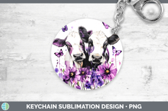 GorgeousFarm Purple Drips Keychain design.