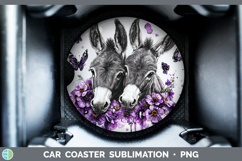 GorgeousFarm Purple Drips Car Coaster design.