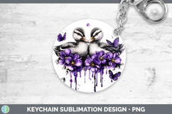 GorgeousFarm Purple Drips Keychain design.