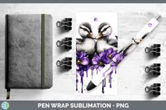 GorgeousFarm Purple Drips Pen Wrap design.