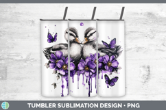 GorgeousFarm Purple Drips Tumbler design.